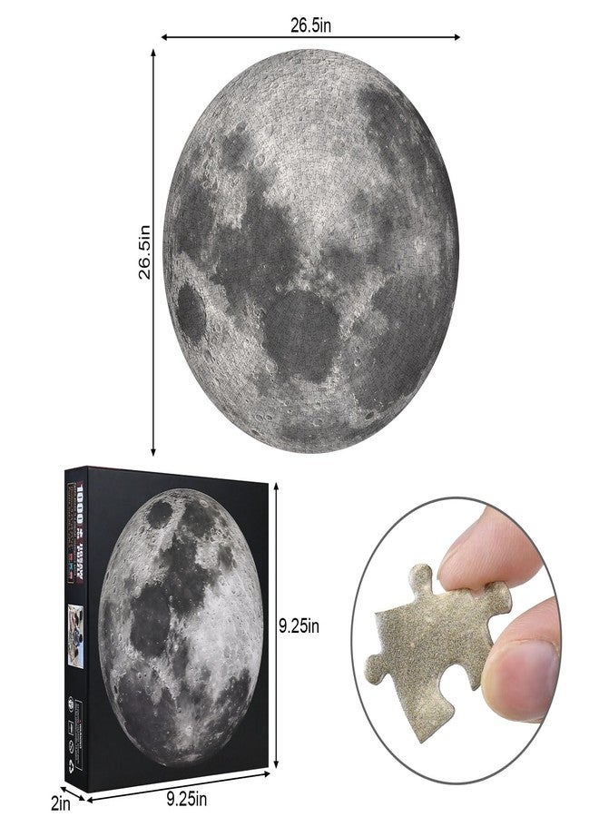 Lirches 1000 Piece Puzzle for Adults, Space Moon Jigsaw Puzzles 1000 Pieces, Round Planet Puzzles for Adults 1000 Pieces, High Resolution, Matte Finish, No Dust Space Puzzle - Image 2